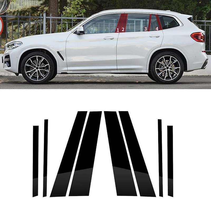 For Bmw- X3 G02 2019-2021 Window Bc Pillar Posts Cover Black 8 Pack