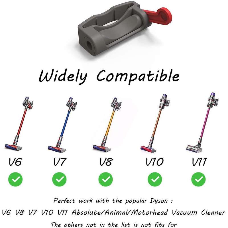 Trigger Lock and Flexible Extension Hose Compatible for Dyson V7 Gray
