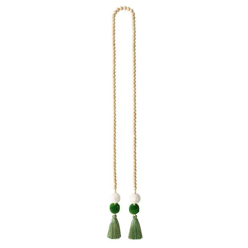Bohemian Hair Ball Tassel Curtain Ornaments Home Decoration (green)