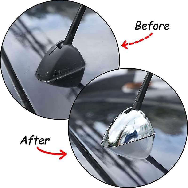 For Ford Ranger Wildtrak Car Roof Antenna Base Cover Trim, Abs Silver