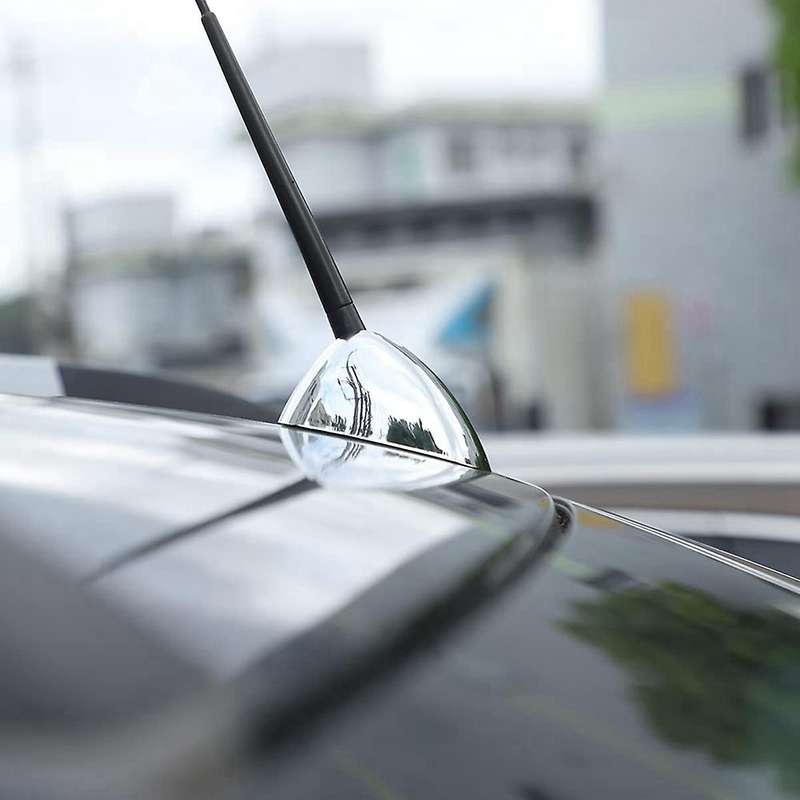 For Ford Ranger Wildtrak Car Roof Antenna Base Cover Trim, Abs Silver