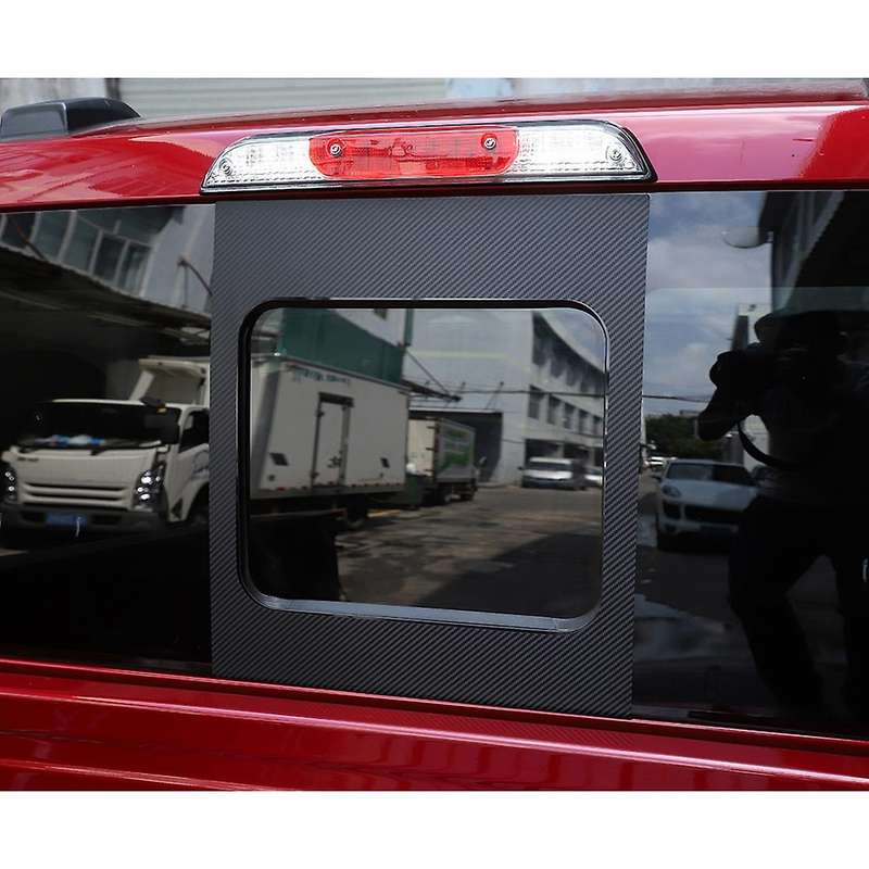 Rear Middle Window Cover Sticker for Ford F150 21-22,carbon Fiber