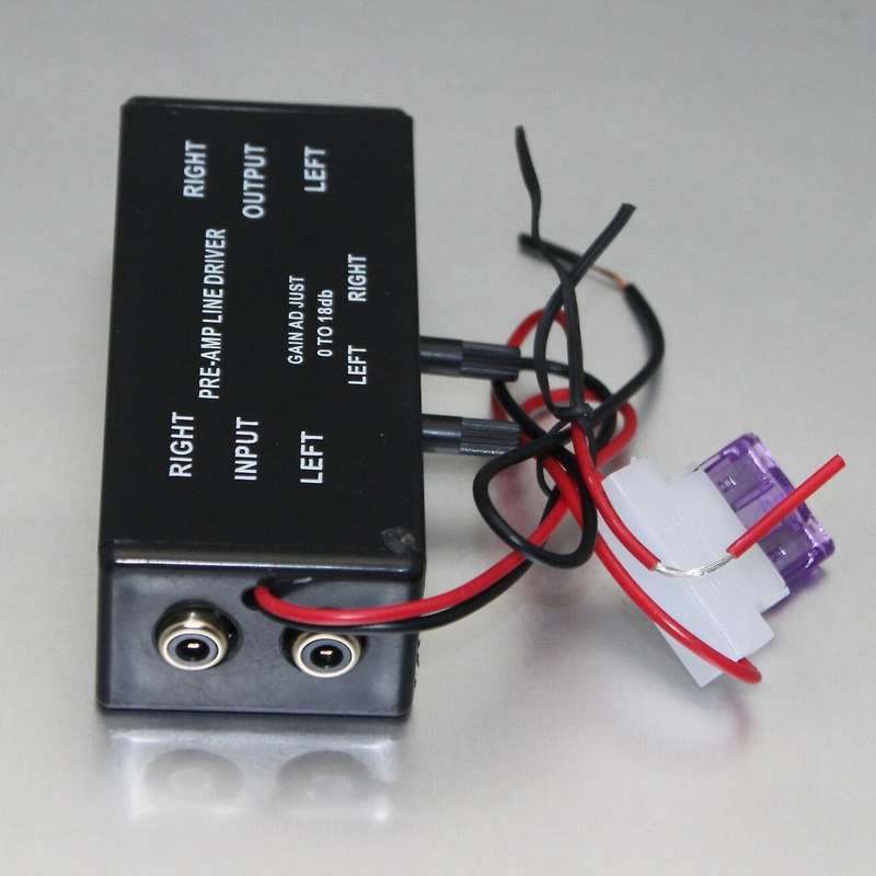 Black Rca Input/output Signal Amplifier Booster Adapter