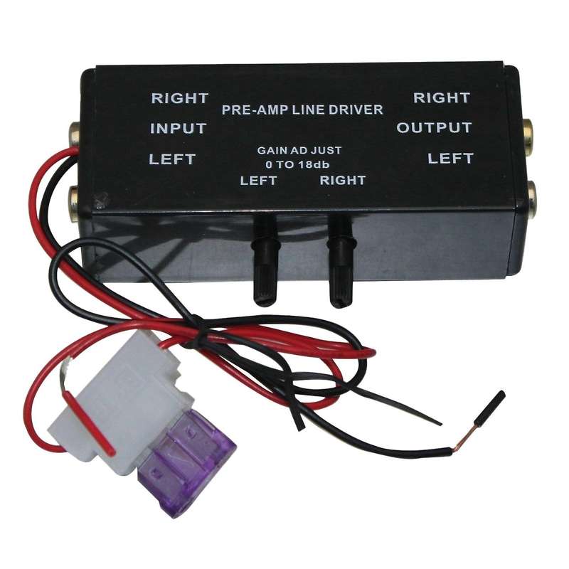 Black Rca Input/output Signal Amplifier Booster Adapter