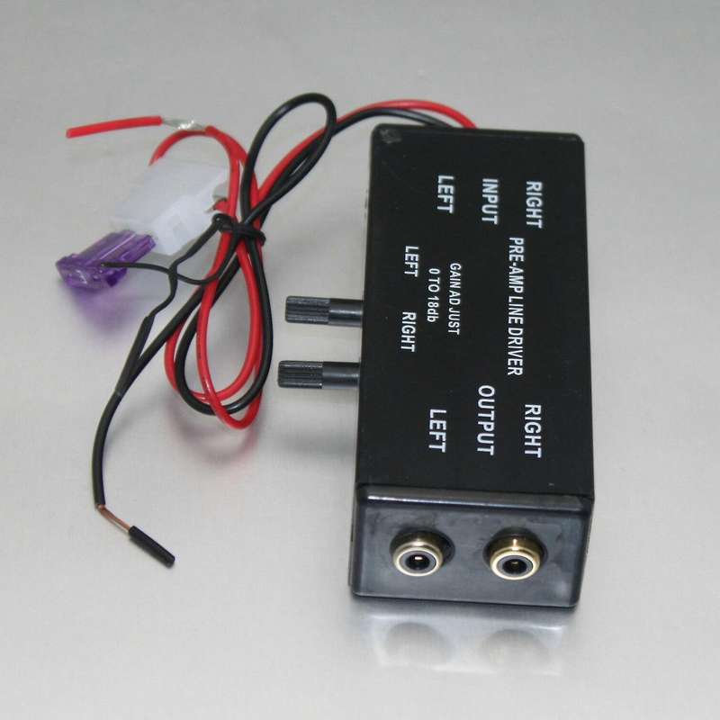 Black Rca Input/output Signal Amplifier Booster Adapter