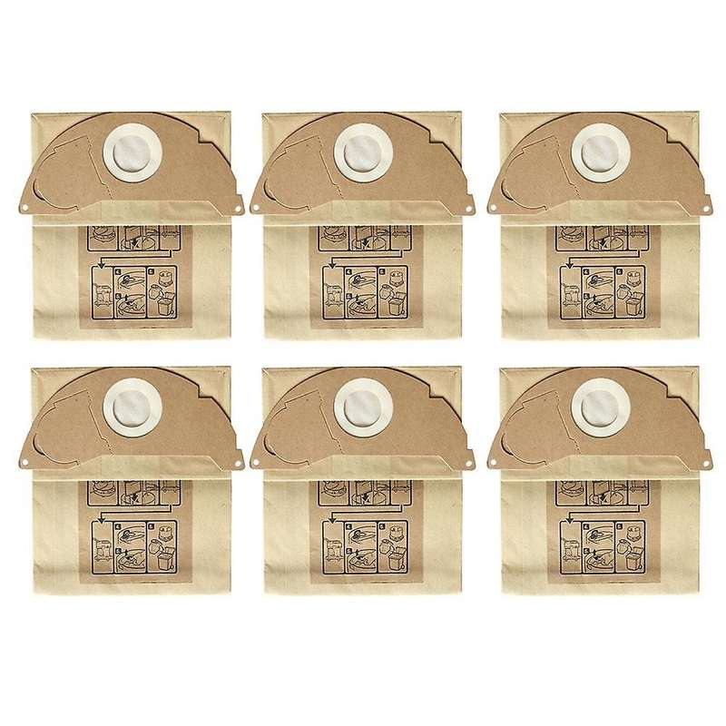 6pcs Dust Bag Replacement Parts for Karcher A2004 Wd 2250 Mv4 Vacuum