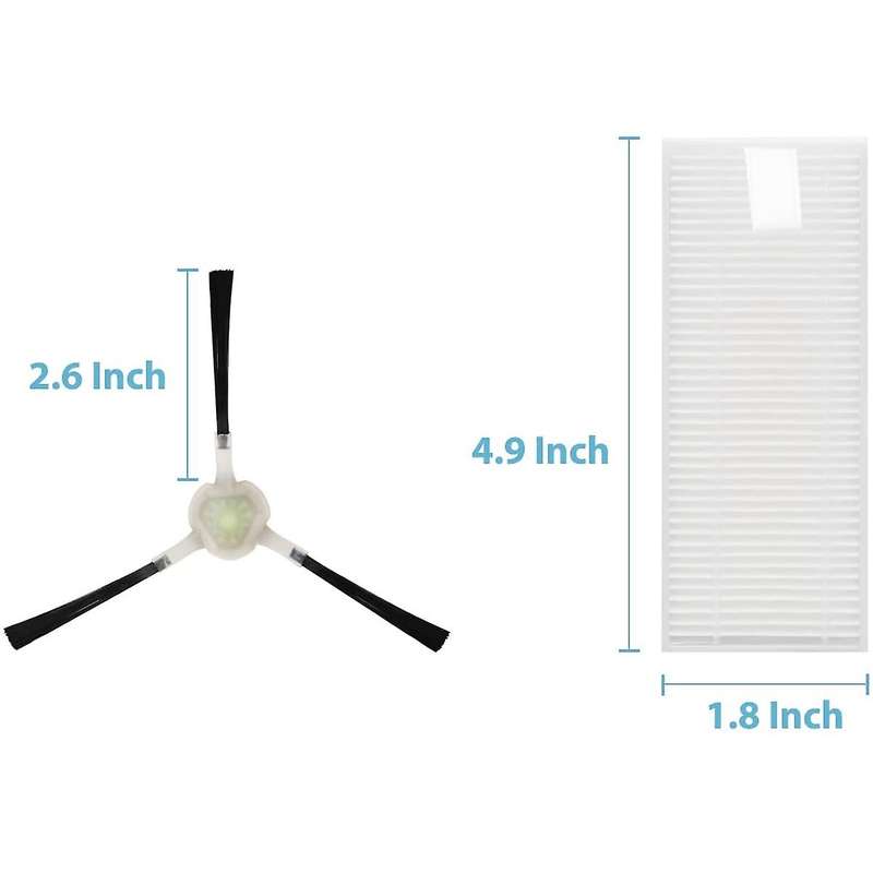 For Lefant M210 M210s M210b 6 Hepa Filters 6 Side Brush 1 Clean Brush