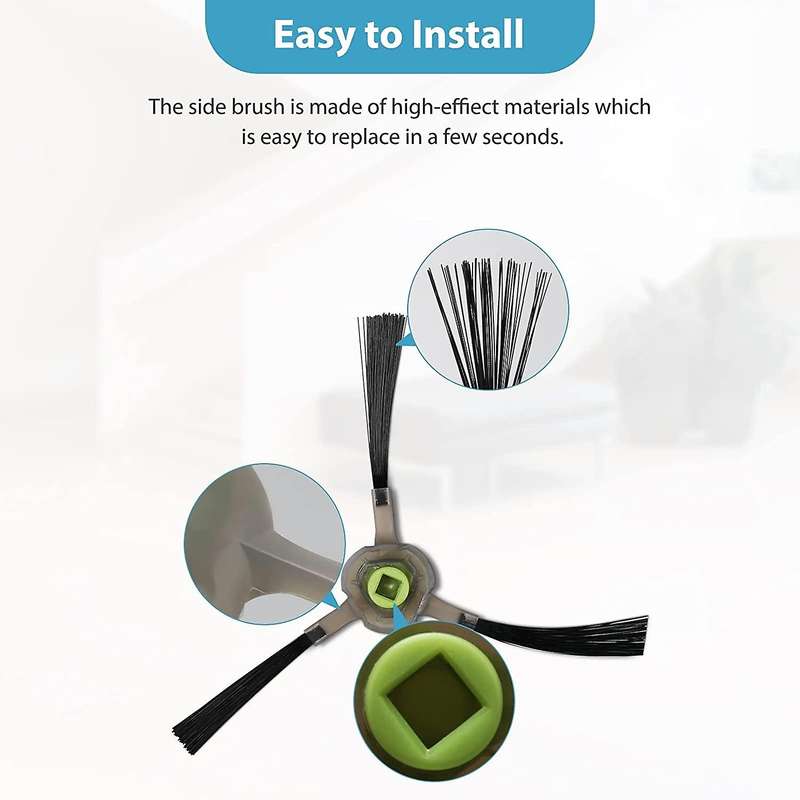 For Lefant M210 M210s M210b 6 Hepa Filters 6 Side Brush 1 Clean Brush
