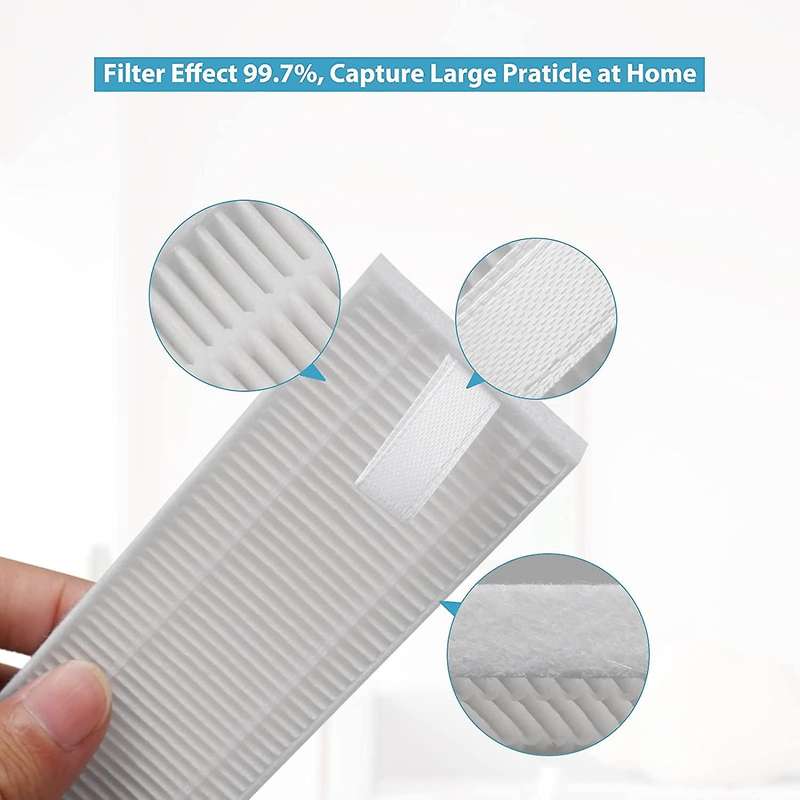 For Lefant M210 M210s M210b 6 Hepa Filters 6 Side Brush 1 Clean Brush