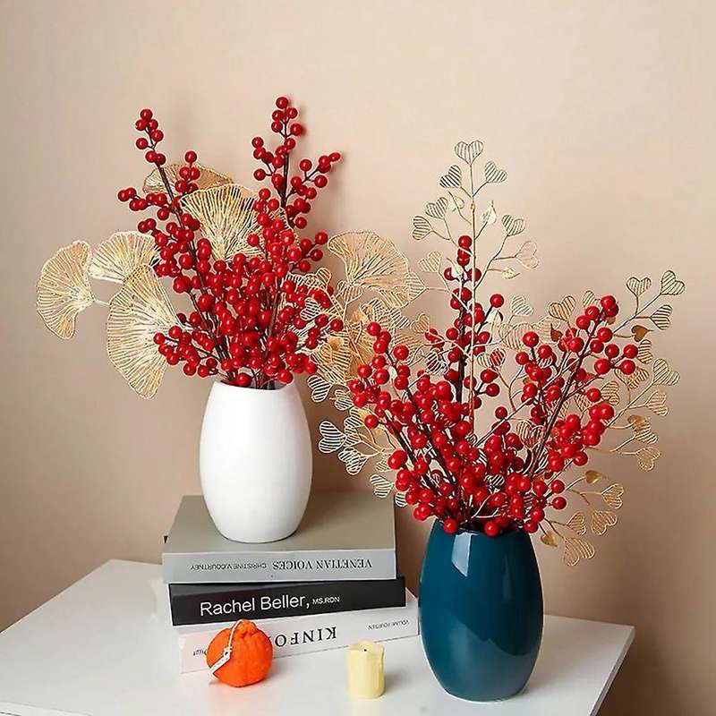 5pcs Chinese New Year Artificial Flowers Spring Festival Supplies(c)