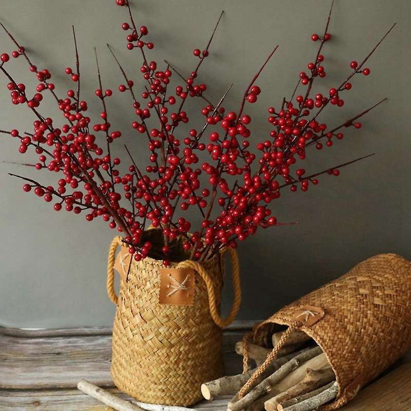 5pcs Chinese New Year Artificial Flowers Spring Festival Supplies(c)
