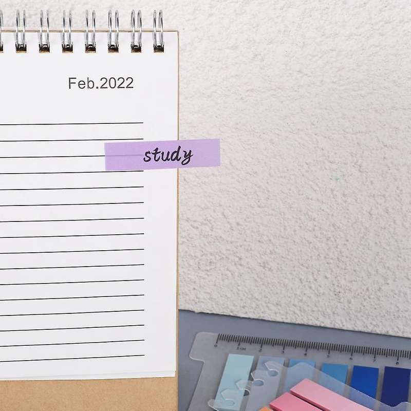 1200 Pcs Sticky Index Tabs, Colored with Ruler for Page Marking