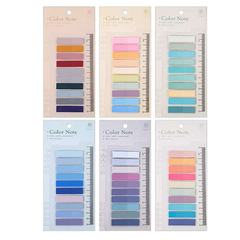 1200 Pcs Sticky Index Tabs, Colored with Ruler for Page Marking