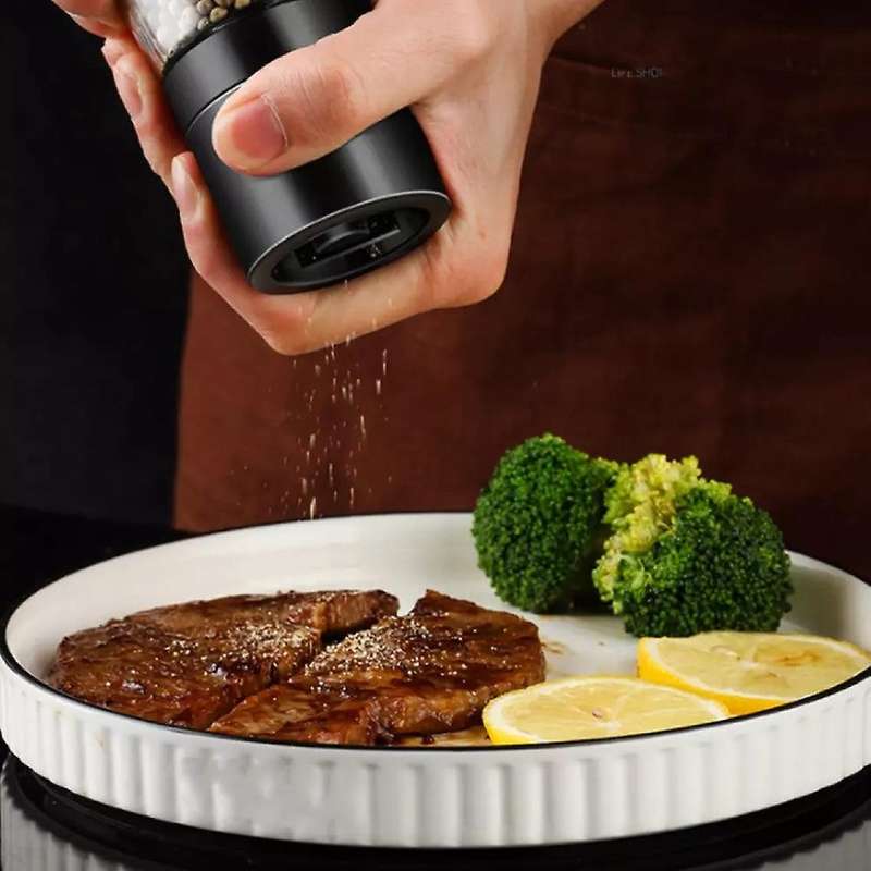 Salt and Pepper Grinder Set Of 2,adjustable Ceramic Sea Salt Grinder