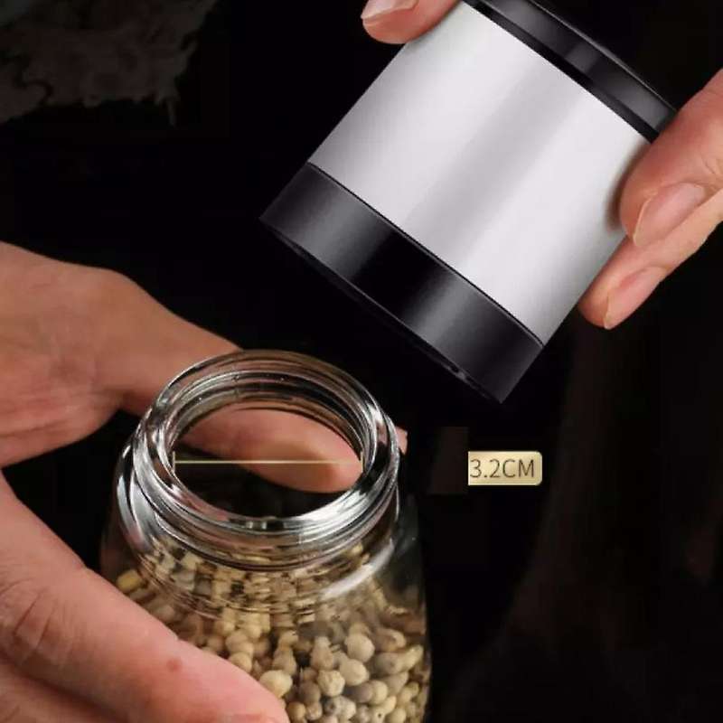 Salt and Pepper Grinder Set Of 2,adjustable Ceramic Sea Salt Grinder