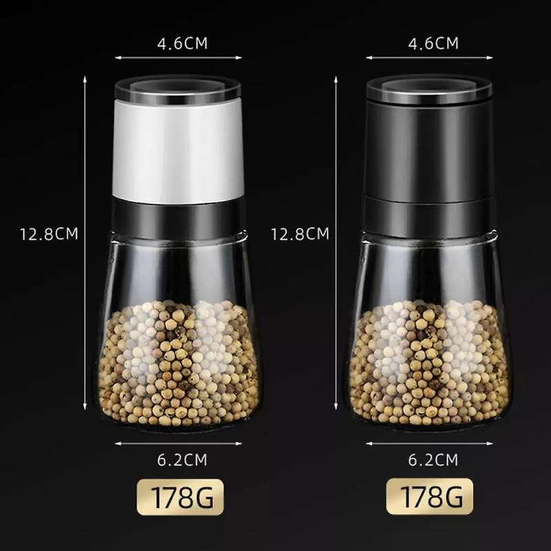 Salt and Pepper Grinder Set Of 2,adjustable Ceramic Sea Salt Grinder