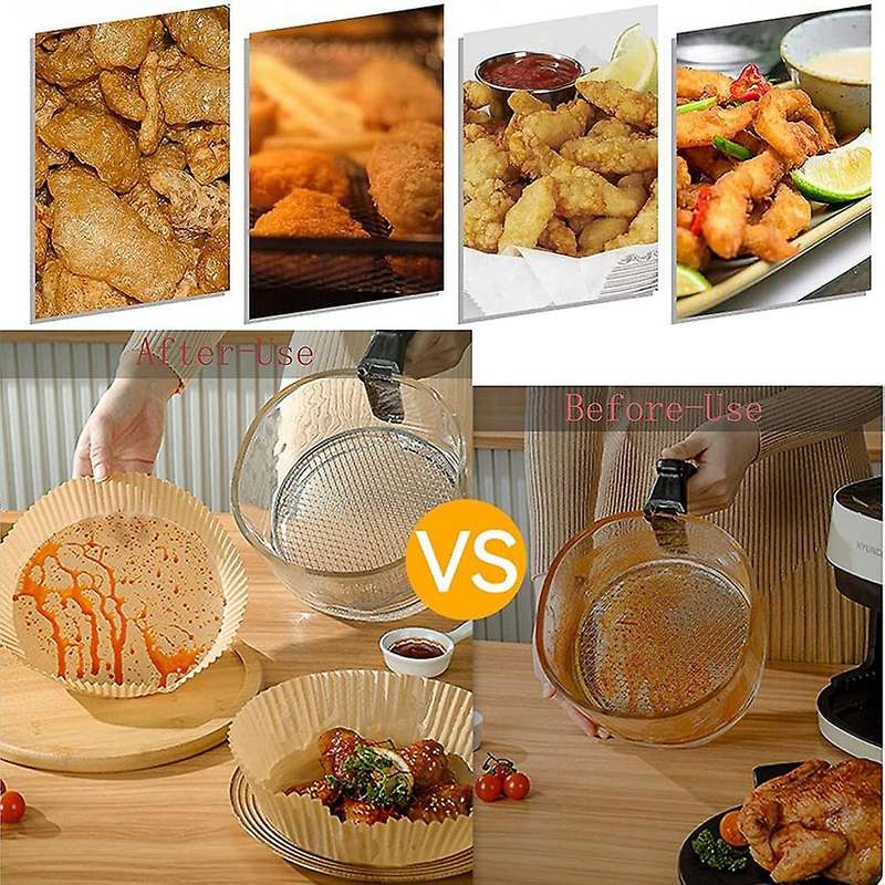 100pcs Air Fryer Disposable Paper, Non-stick for Air Fryer Baking
