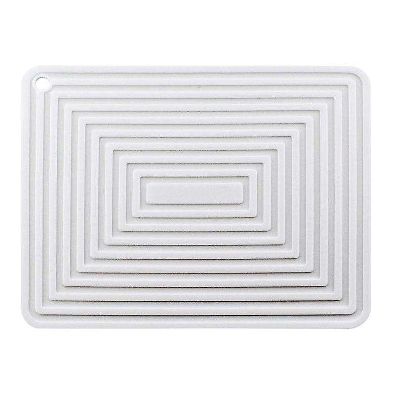 Large Silicone Pot Holder Heat Insulation Kitchen Table Mat( White )