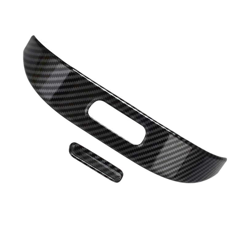 Center Console Armrest Box Buttons Frame Decoration Carbon Fiber