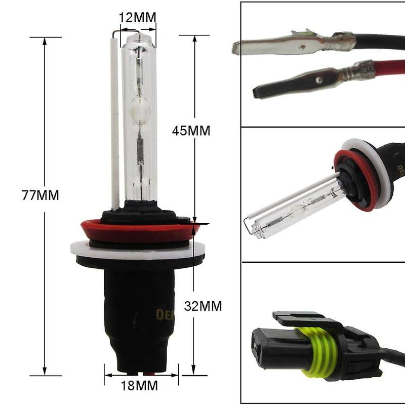 2 X H8/h9/h11 Hid Xenon Bulb 2 Bulbs Headlight 35w Lamp Light 5000k