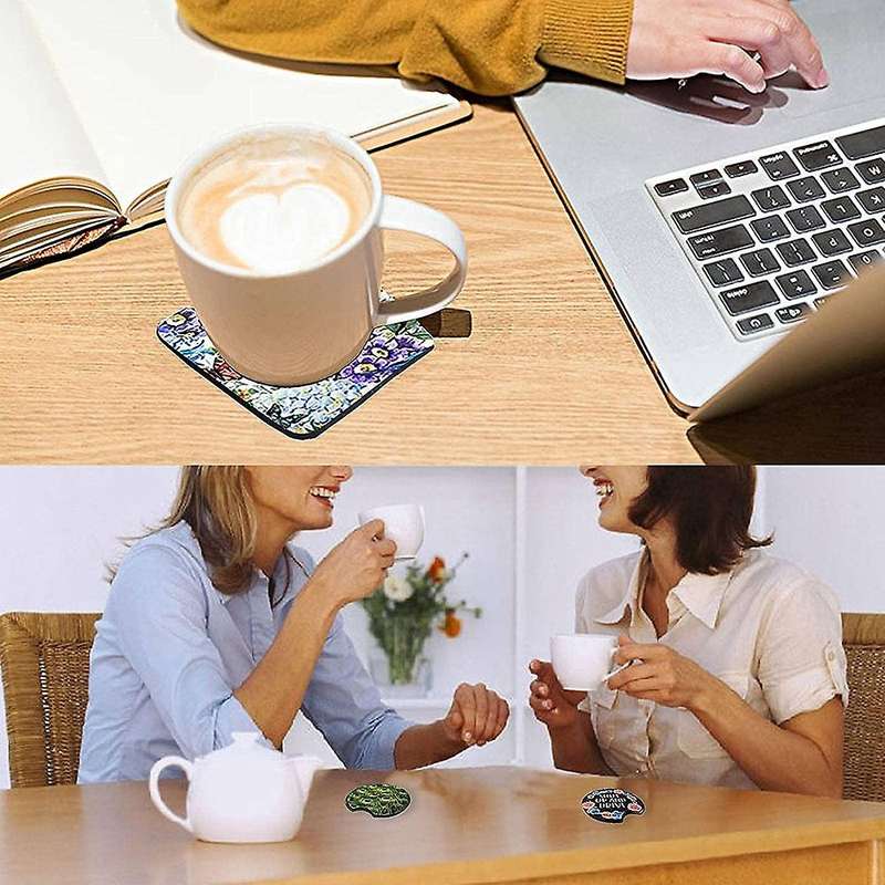 24pcs Sublimation Blanks Cup Mat Round Square for Diy Coasters