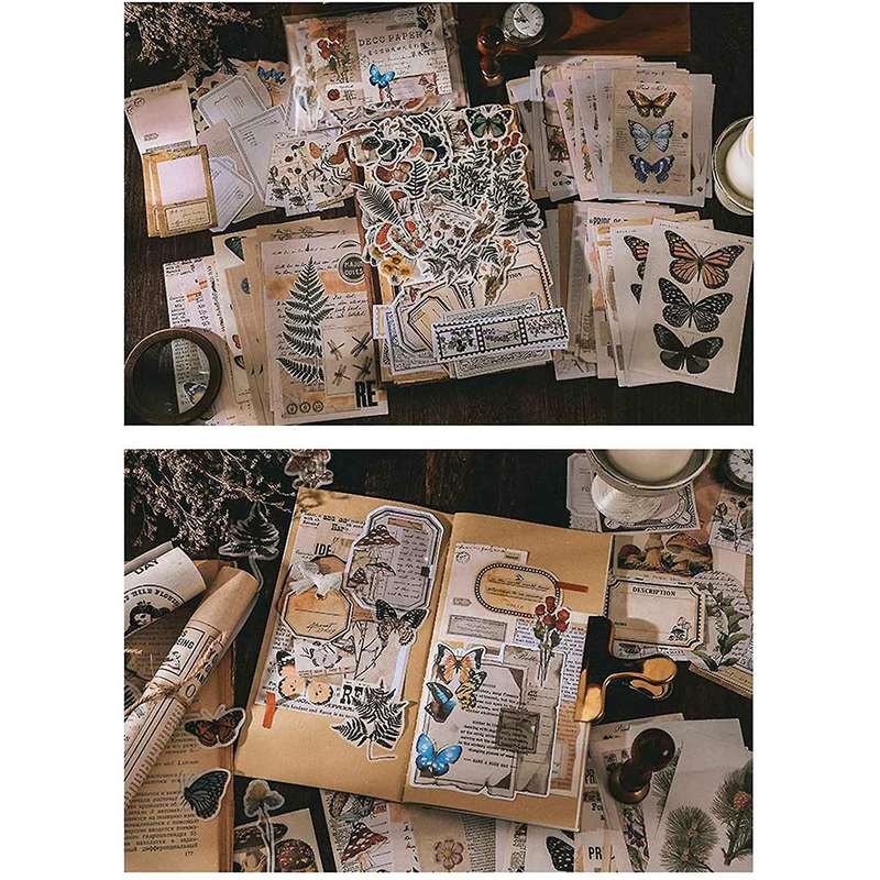 400pcs Scrapbooking Supplies Journaling Vintage Scrapbook Stickers