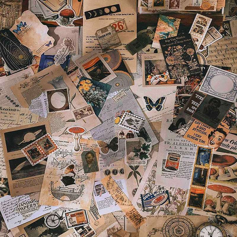 400pcs Scrapbooking Supplies Journaling Vintage Scrapbook Stickers