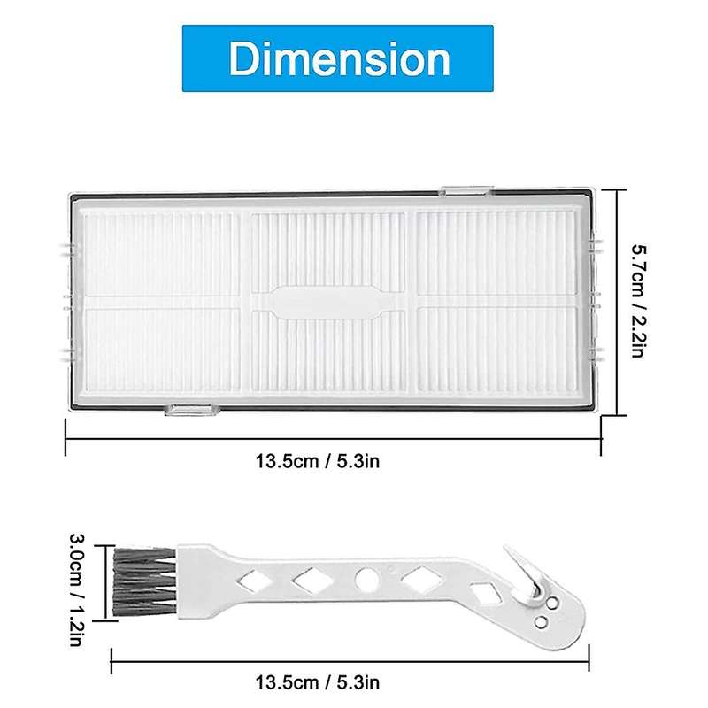 6 Pack Filter with Cleaning Tool for Xiaomi Roborock S7 / T7s Plus