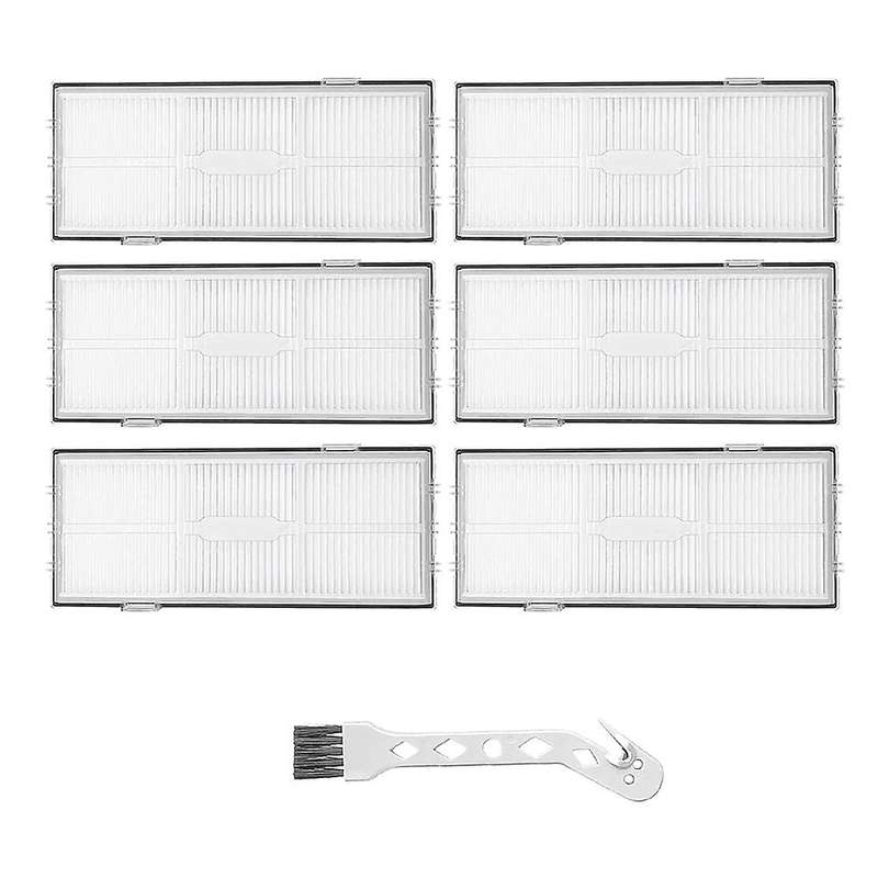 6 Pack Filter with Cleaning Tool for Xiaomi Roborock S7 / T7s Plus