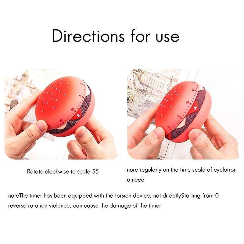 Cartoon Burger Shape Digital Timer Kitchen Cooking Countdown,d
