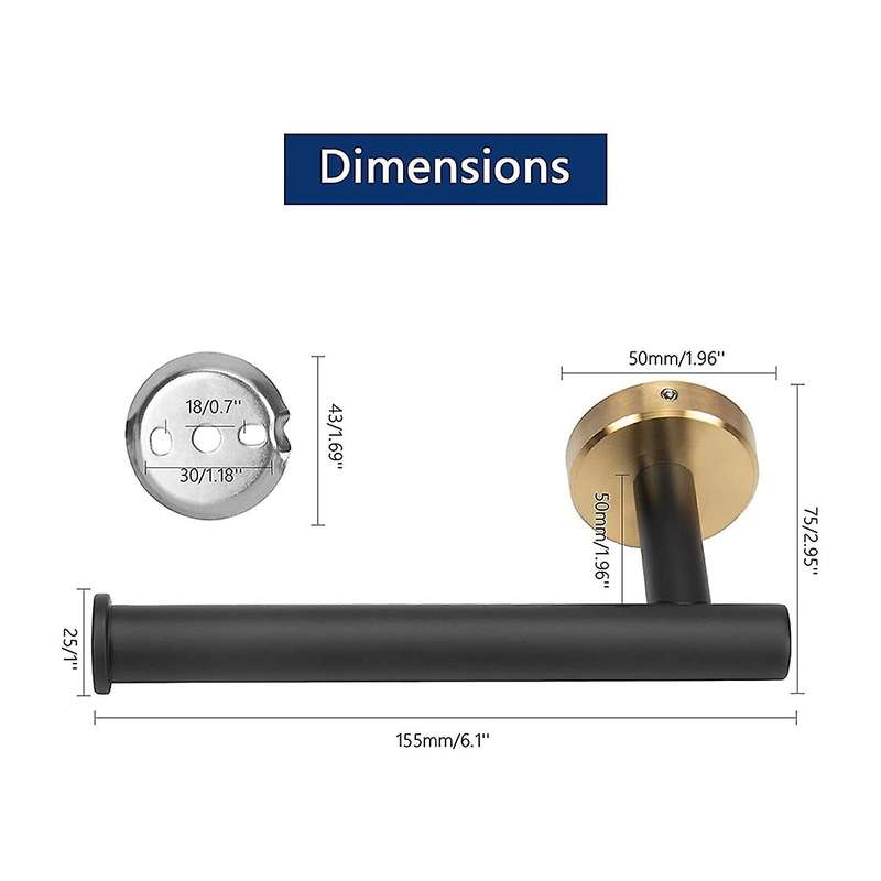 Stainless Steel Wall Mounted Toilet Roll Holder for Bathroom, Kitchen