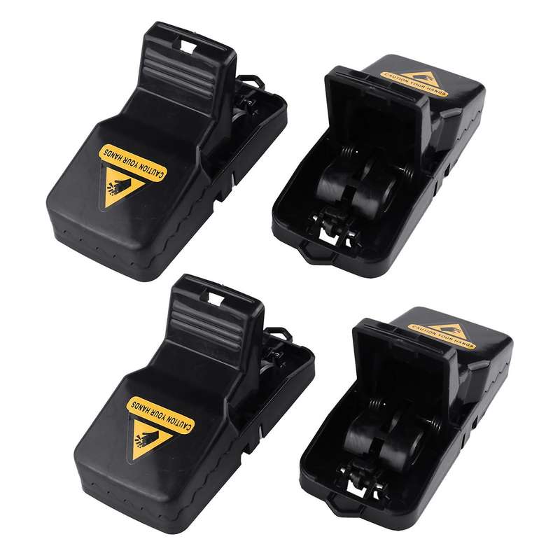 4x Mouse Trap Mouse Finger Live Trap Rat Trap Black