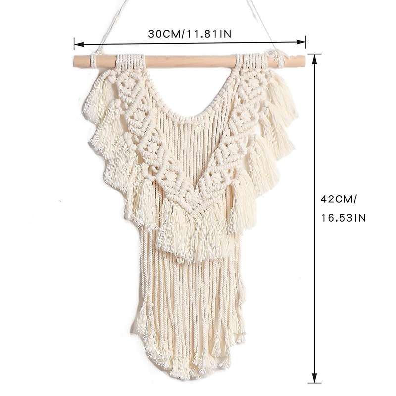 Macrame Wall Hanging Hand-woven Tapestry for Wedding Home Bedroom