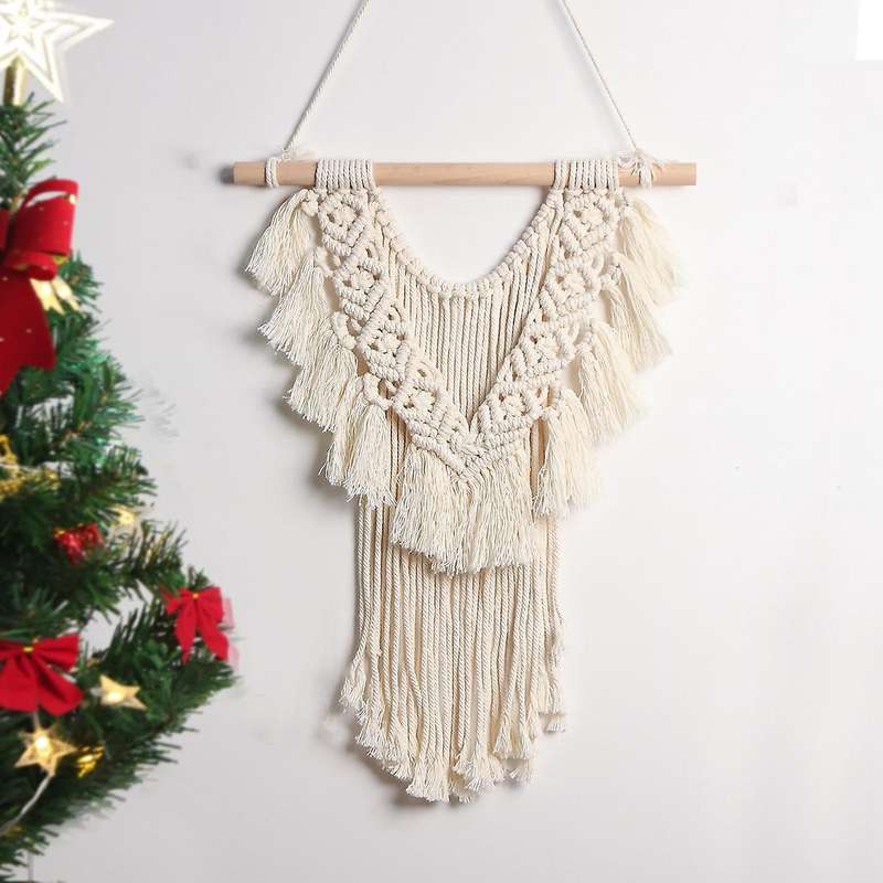 Macrame Wall Hanging Hand-woven Tapestry for Wedding Home Bedroom