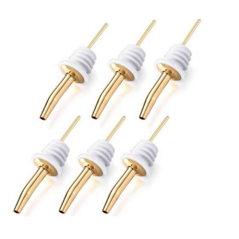 Gold Plated Free Flow Wine Bottle Pour Spout Stopper Wine Accessories