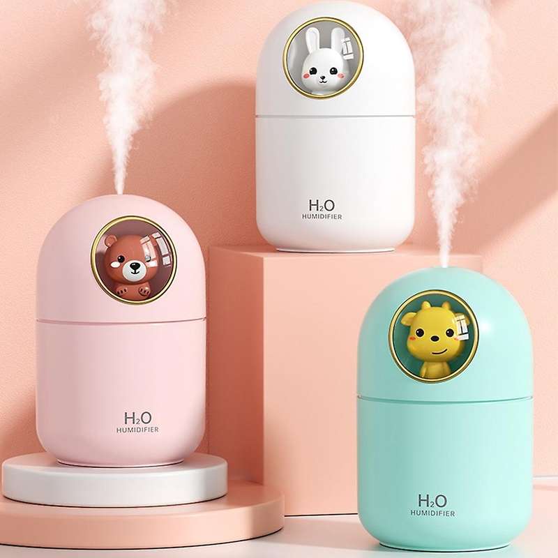 New Cartoon Humidifier Usb Mute Cute Pet Aroma Diffuser, Green