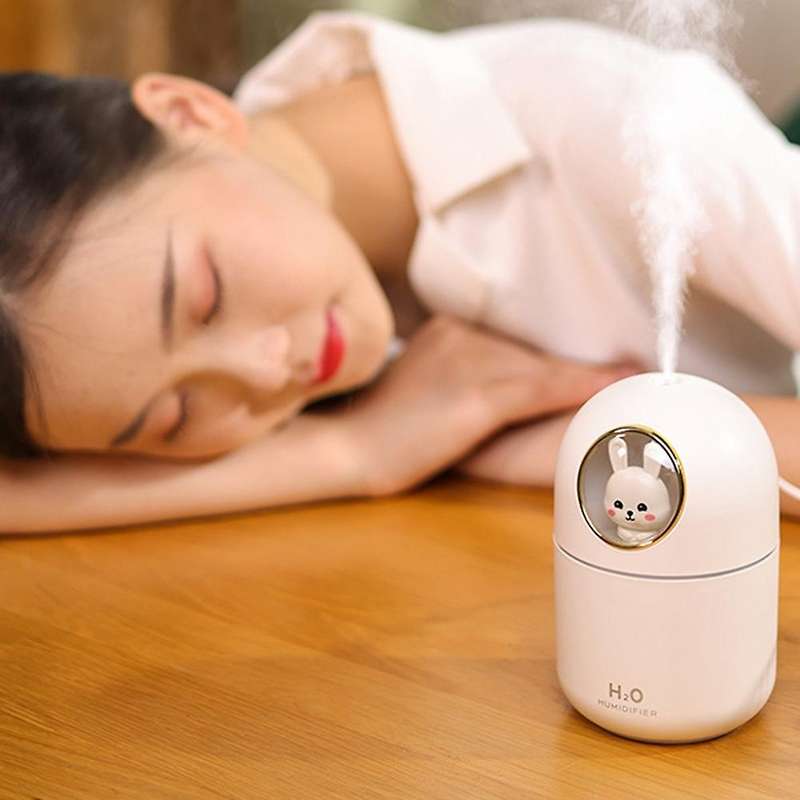 New Cartoon Humidifier Usb Mute Cute Pet Aroma Diffuser, Green