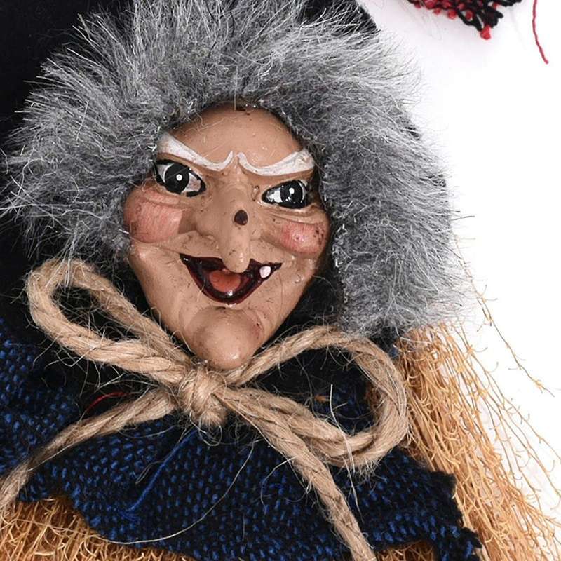 Halloween Supplies Witch Broom Pendant String Lights Ornaments