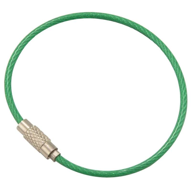 Colored Nylon Coated Stainless Steel Wire Keychains 2mm 6.3 Inches