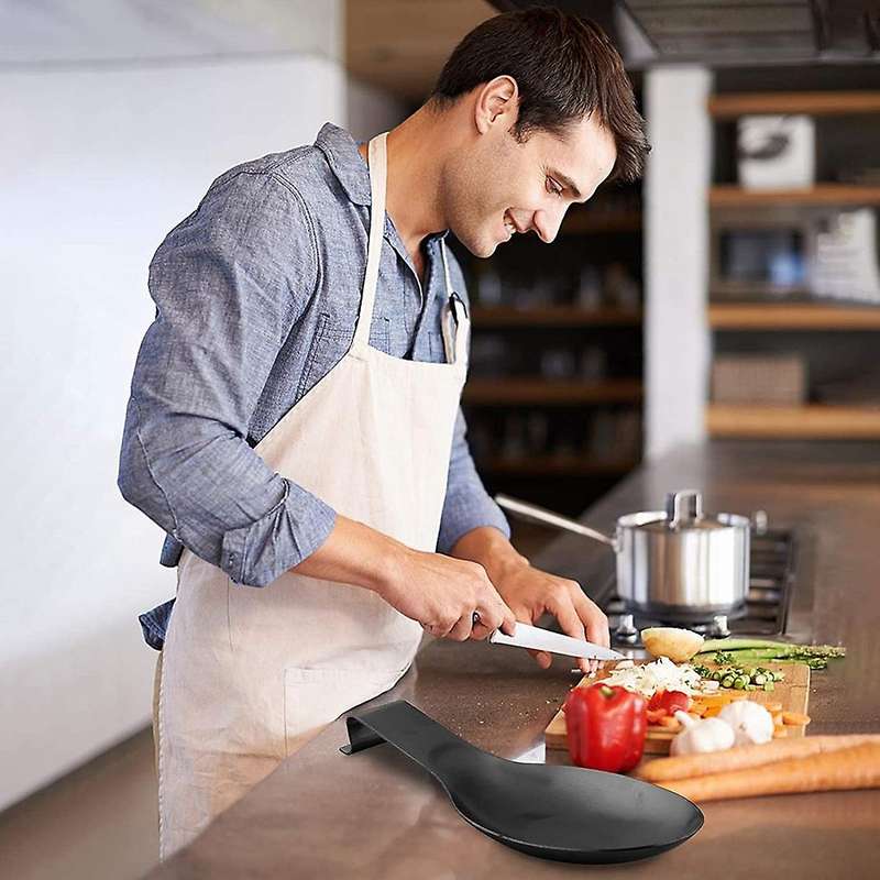 Stainless Steel Spoon Rest,spatula Ladle Holder, Brushed Finish