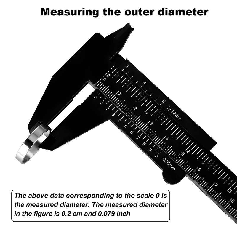 10 Pieces 150 Mm Plastic Caliper Vernier Caliper for Student Office