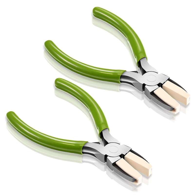 2 Packs Nose Pliers Double Nylon Jaw Pliers Carbon Steel Diy Tools