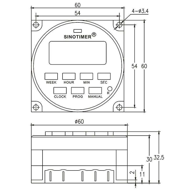 Sinotimer Tm618sh-1 1 Second Weekly Programmable Digital Timer