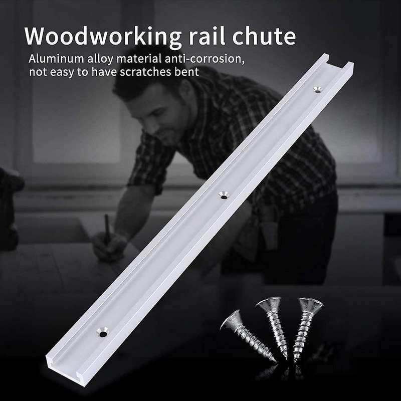 400mm Aluminum Alloy T-rail with Screws for Buildings and Fixtures