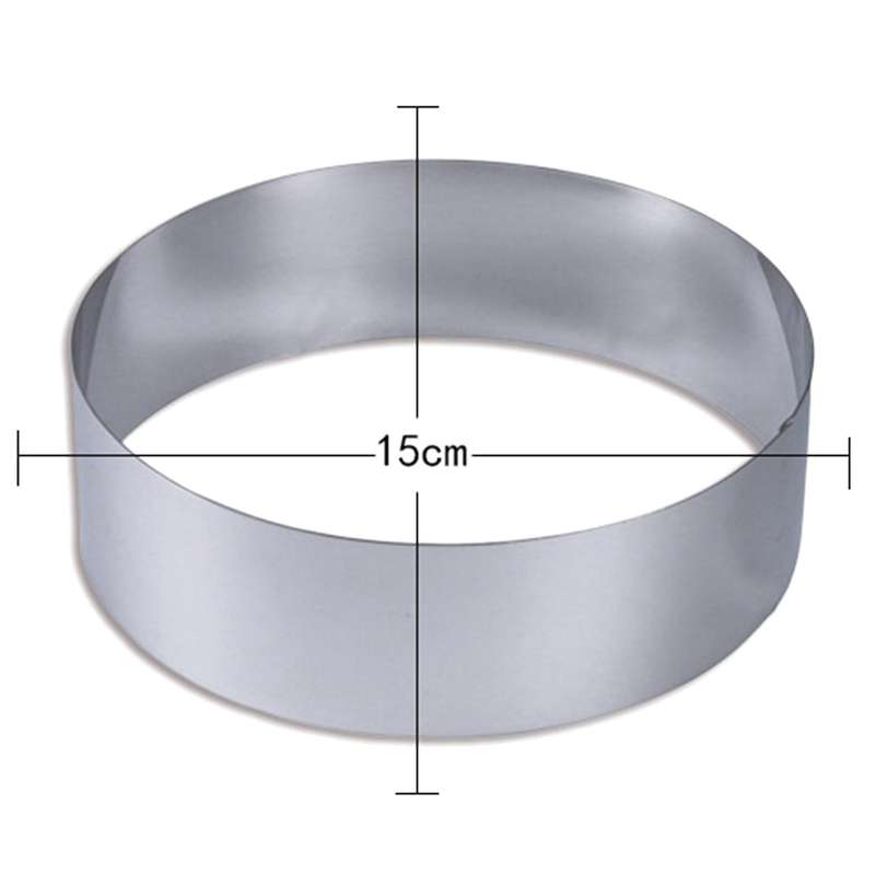 4/6/8 Inch Cake Mold Stainless Steel Baking Tool Set Muffin Ring Diy