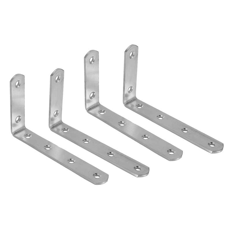 4 Pcs Stainless Steel Heavy Duty "l" Corner Brace Joint Angle Bracket