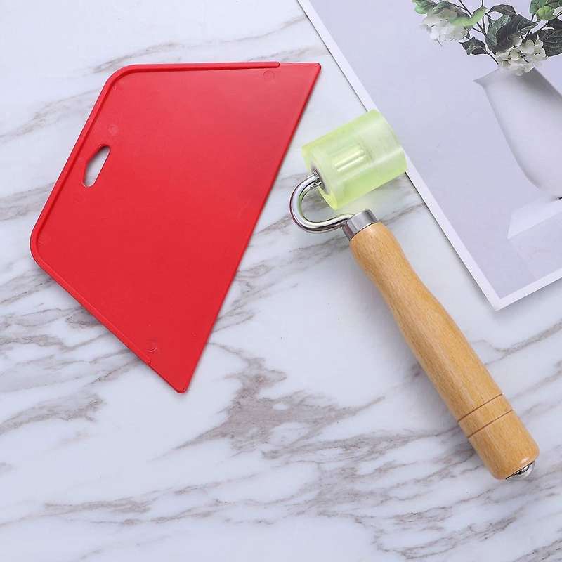 2pcs Smoothing Tool Kit with Flat Stitching Roller for Vinyl Paper