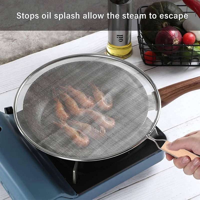 3 Pieces Splatter Guard Mesh Stainless Steel Guard Shield for Kitchen