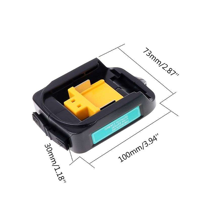Usb Charging Adapter Converter for Makita Adp05 14.4-18v Blue Green