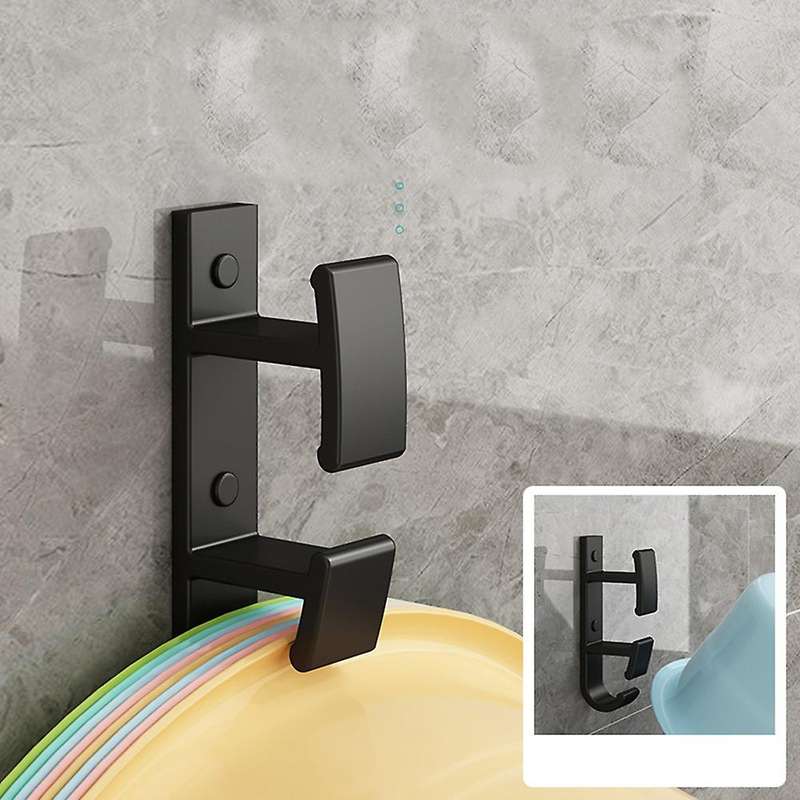 2pcs Basin Wall Mount Storage Racks Washbasin Hanger